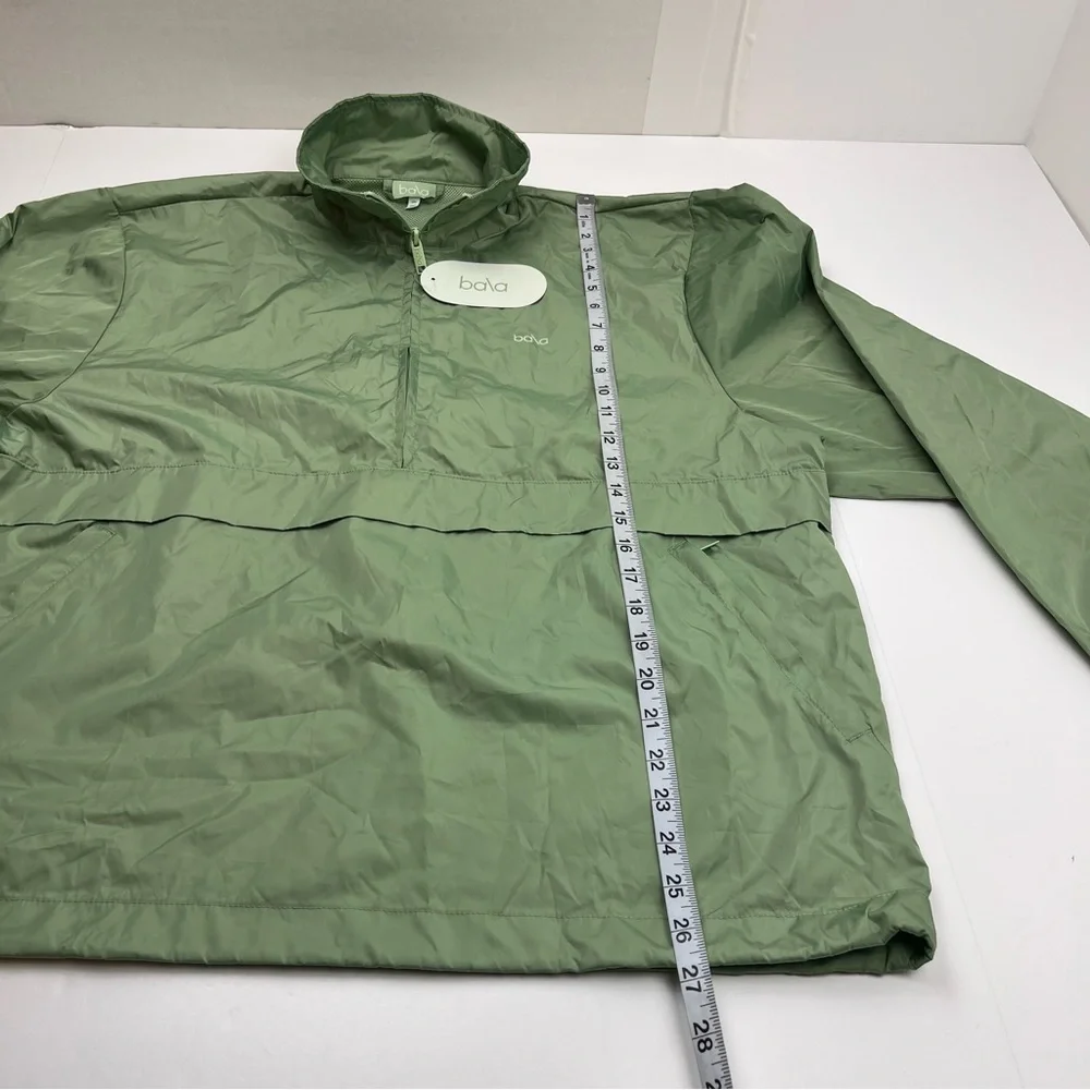 Bala Green Windbreaker Lightweight Jacket Half-Zip Anorak Womens Size L / XL NEW